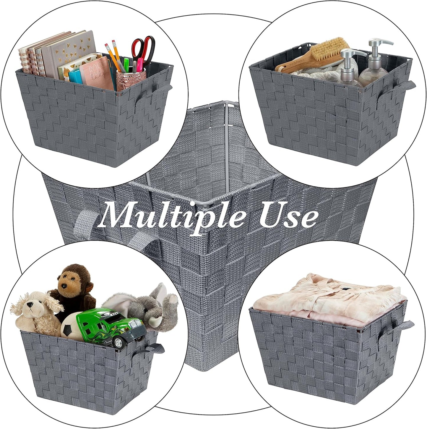 Decorative Storage Basket / Medium / Grey