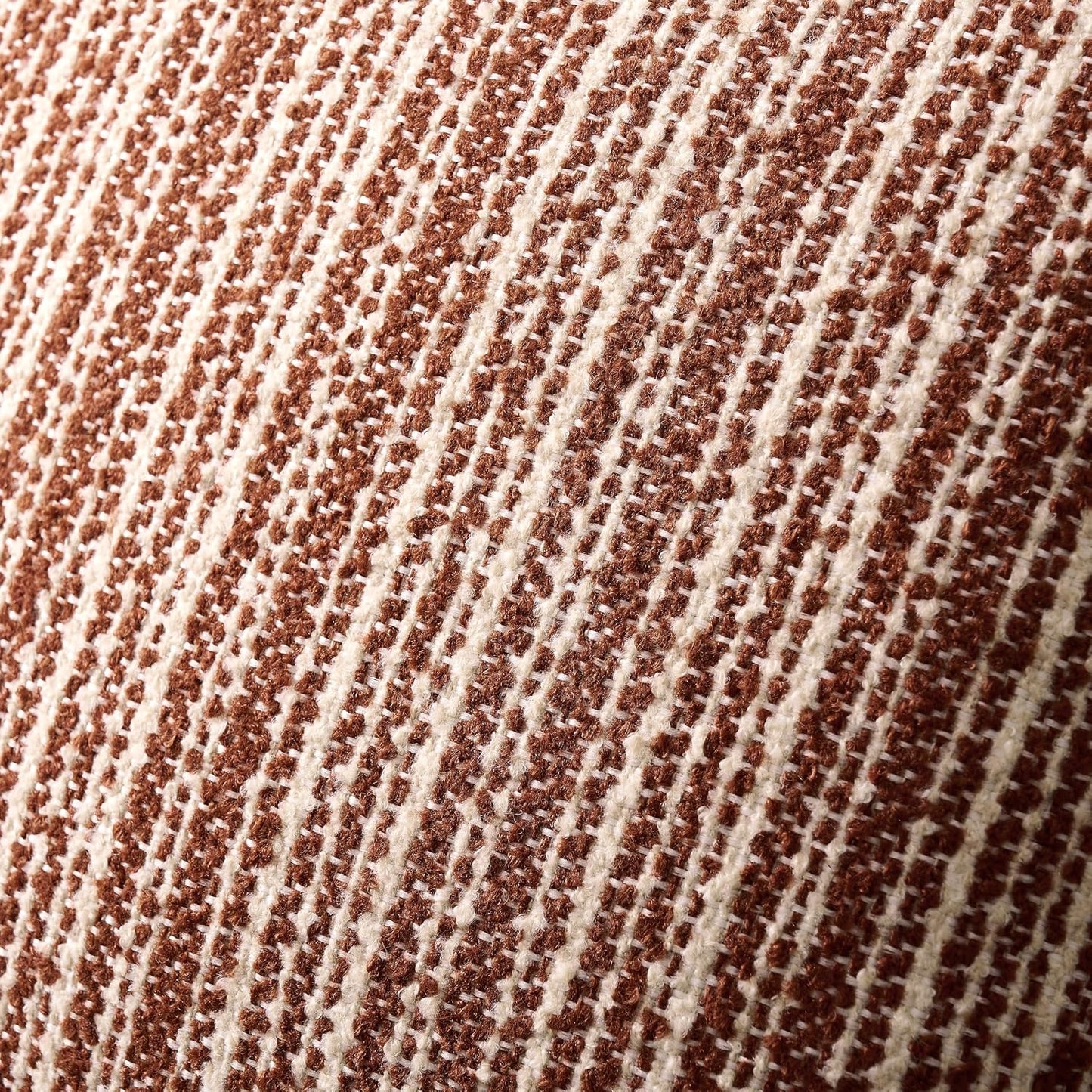 Soft Stripe Chenille Decorative Covers / 18 x 18 / Rust / Set of 2