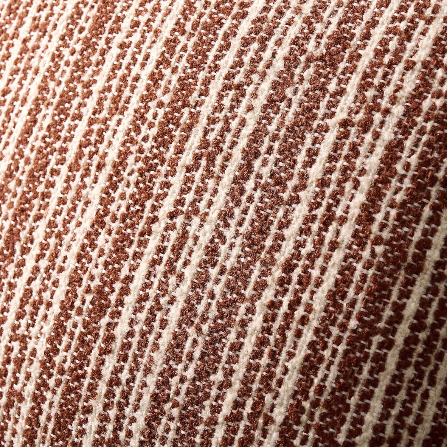 Soft Stripe Chenille Decorative Covers / 18 x 18 / Rust / Set of 2