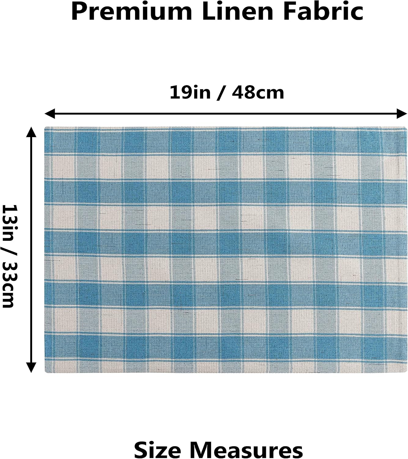 Home Brilliant Buffalo Check Placemats Set of 6 Heat Resistant Dining Table Place Mats for Kitchen Table, 13 x 19
