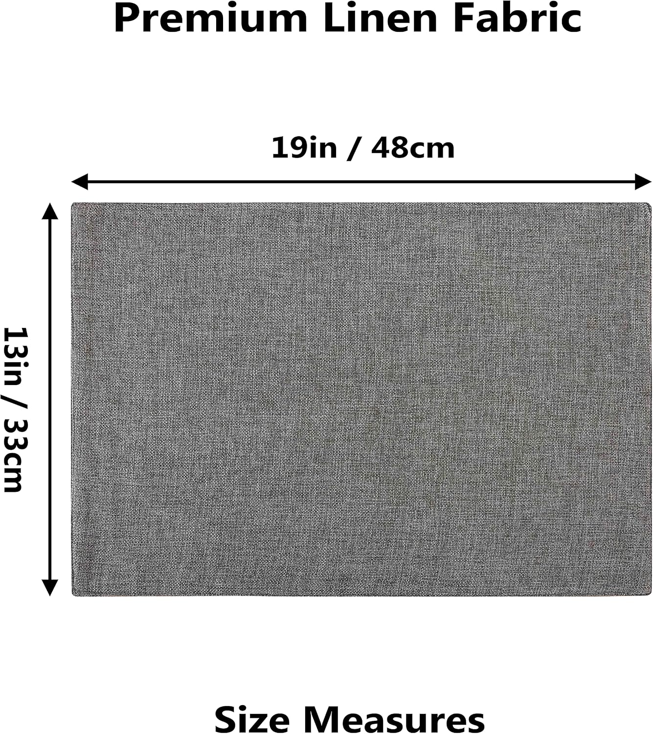 Home Brilliant Cloth Placemats Set of 6 Heat Resistant Dining Table Place Mats Kitchen Table Mats, 13x19 inches, Dark