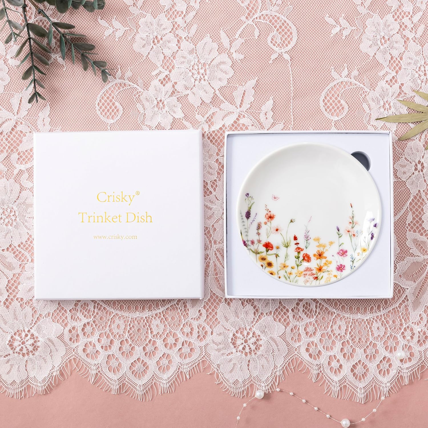 Flower Trinket Dish Jewelry Tray & Gift Box / Wildflower Blank