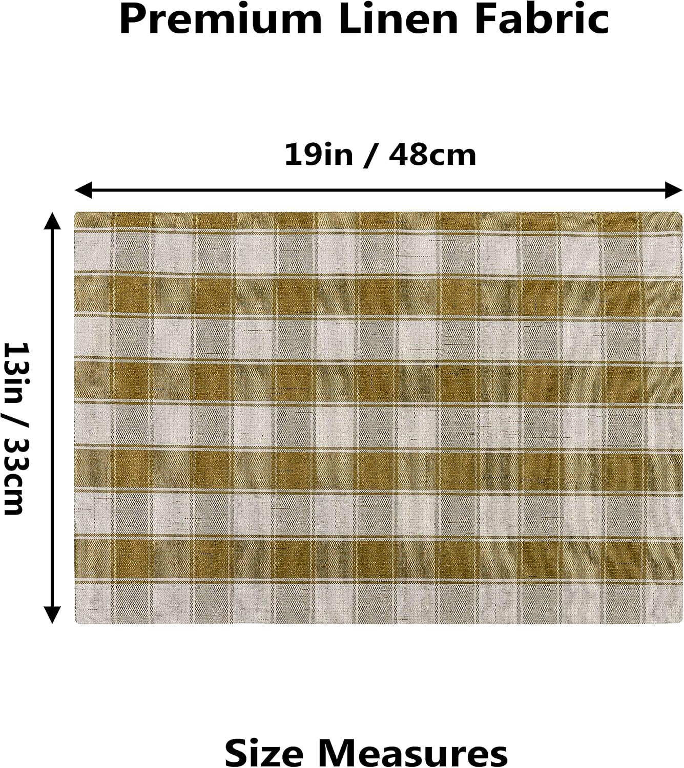 Home Brilliant Green Placemats Set of 6 Buffalo Plaid Place Mats Farmhouse Style Check Country Dining Table Place Mats