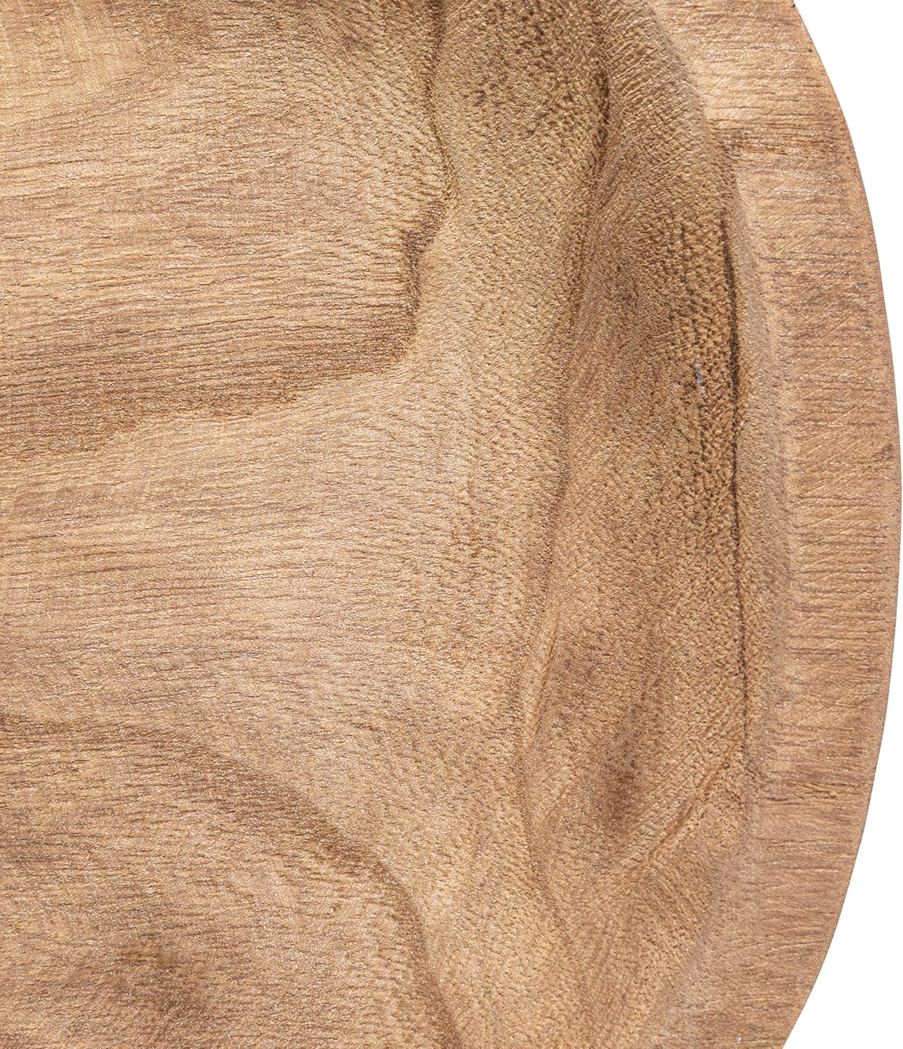 Hand-Carved Paulownia Wood Bowl / Charred Finish / Natural