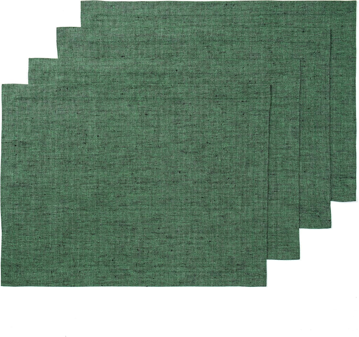 Artoid Mode Wood Holly Pine Cone Merry Christmas Placemats Set of 4, 12x18 Inch Seasonal Winter Holiday Table Mats for Party Kitchen Dining Decoration