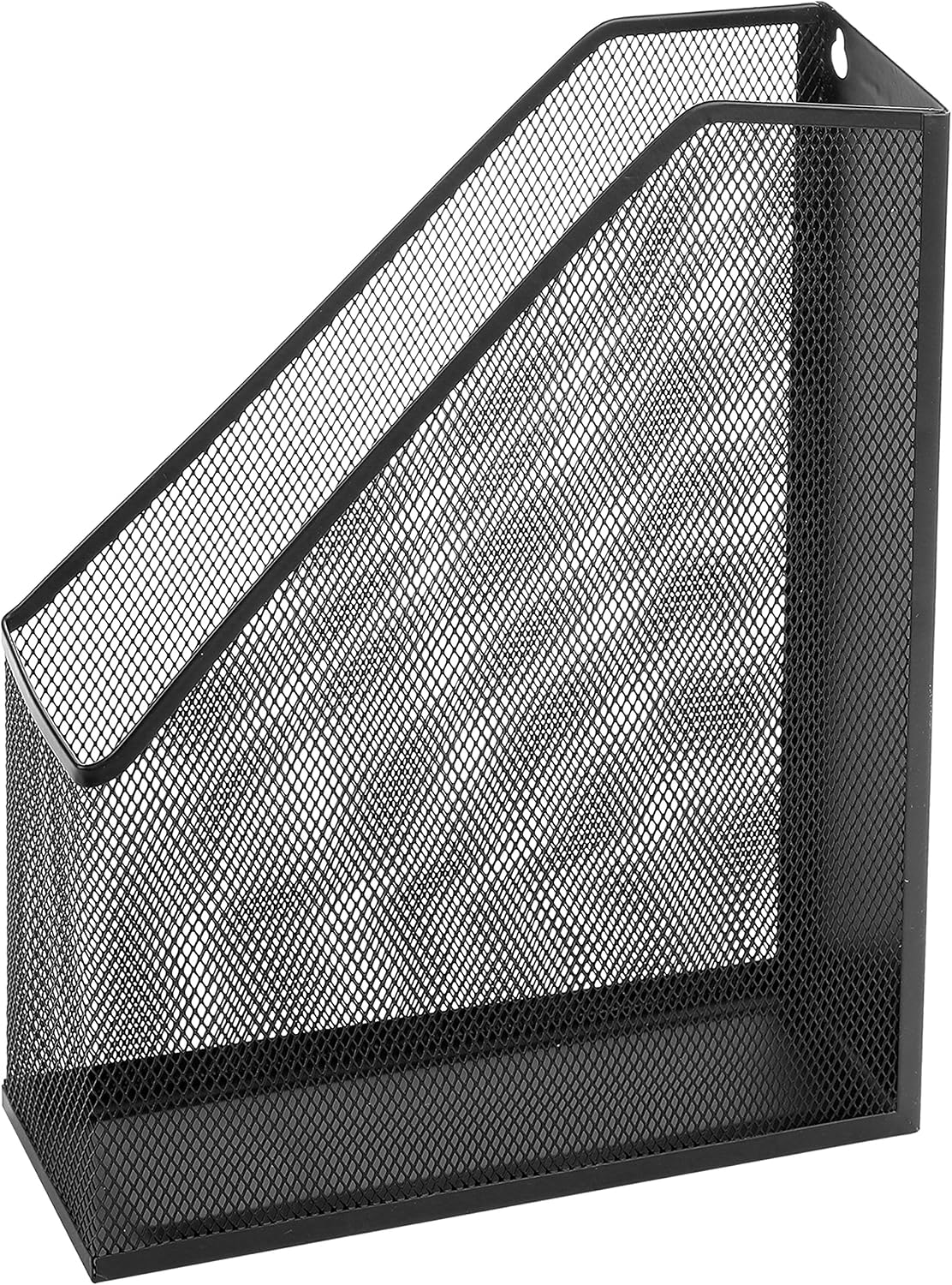 MyGift Black Wire Mesh Document Rack, Magazine & File Holder Set of 2 | Two mesh organizers store files, magazines, and