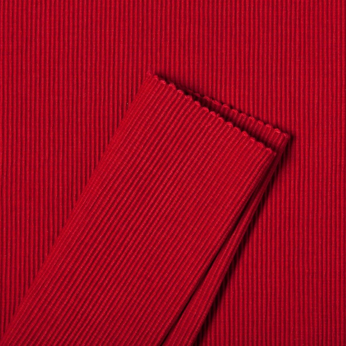 Now Designs Spectrum Placemats Ribbed Cotton, Chili Red, 19x13 inches (901495aa), Large, Set of 4