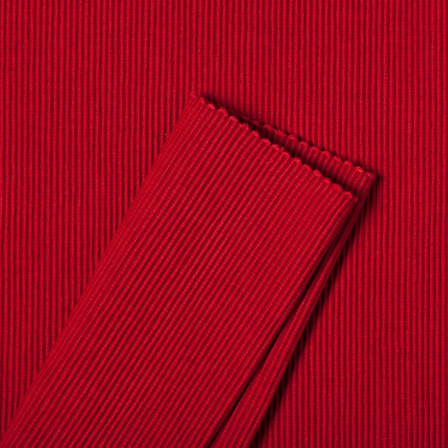 Now Designs Spectrum Placemats Ribbed Cotton, Chili Red, 19x13 inches (901495aa), Large, Set of 4