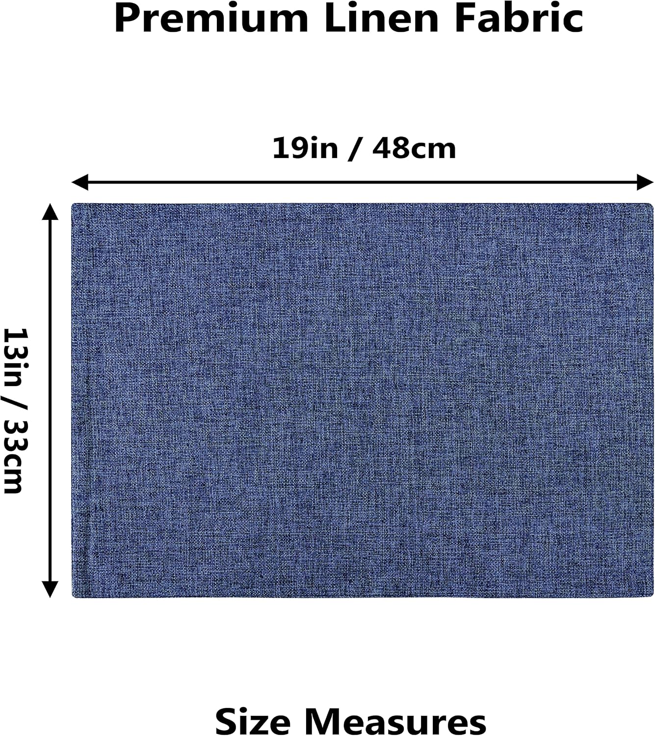 Home Brilliant Set of 8 Placemats Blue Placemats Heat Resistant Dining Table Place Mats Kitchen Table Mats, Navy Blue