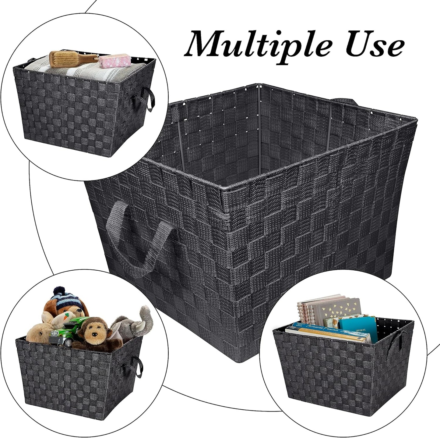 Decorative Storage Basket / Large / Black / Set of 2