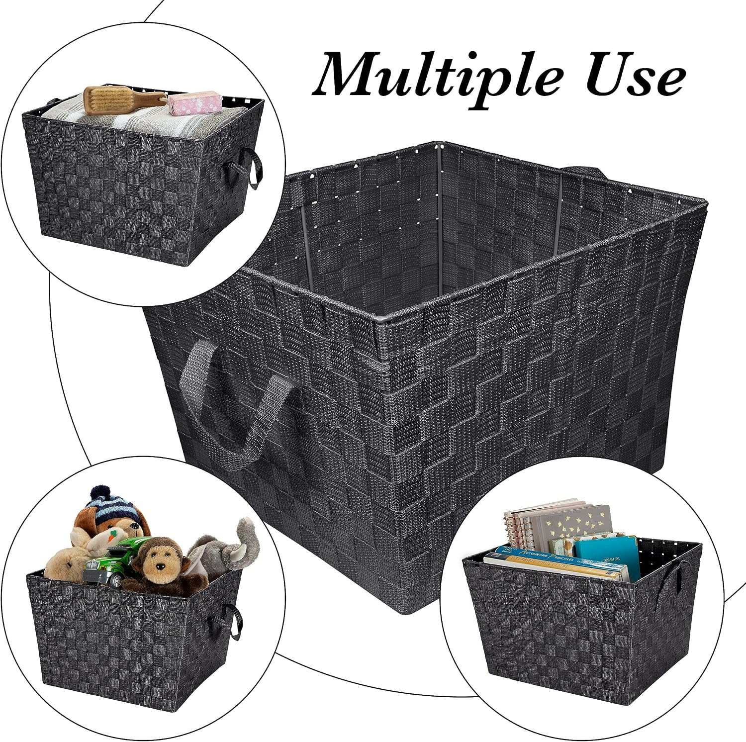 Decorative Storage Basket / Large / Black / Set of 2