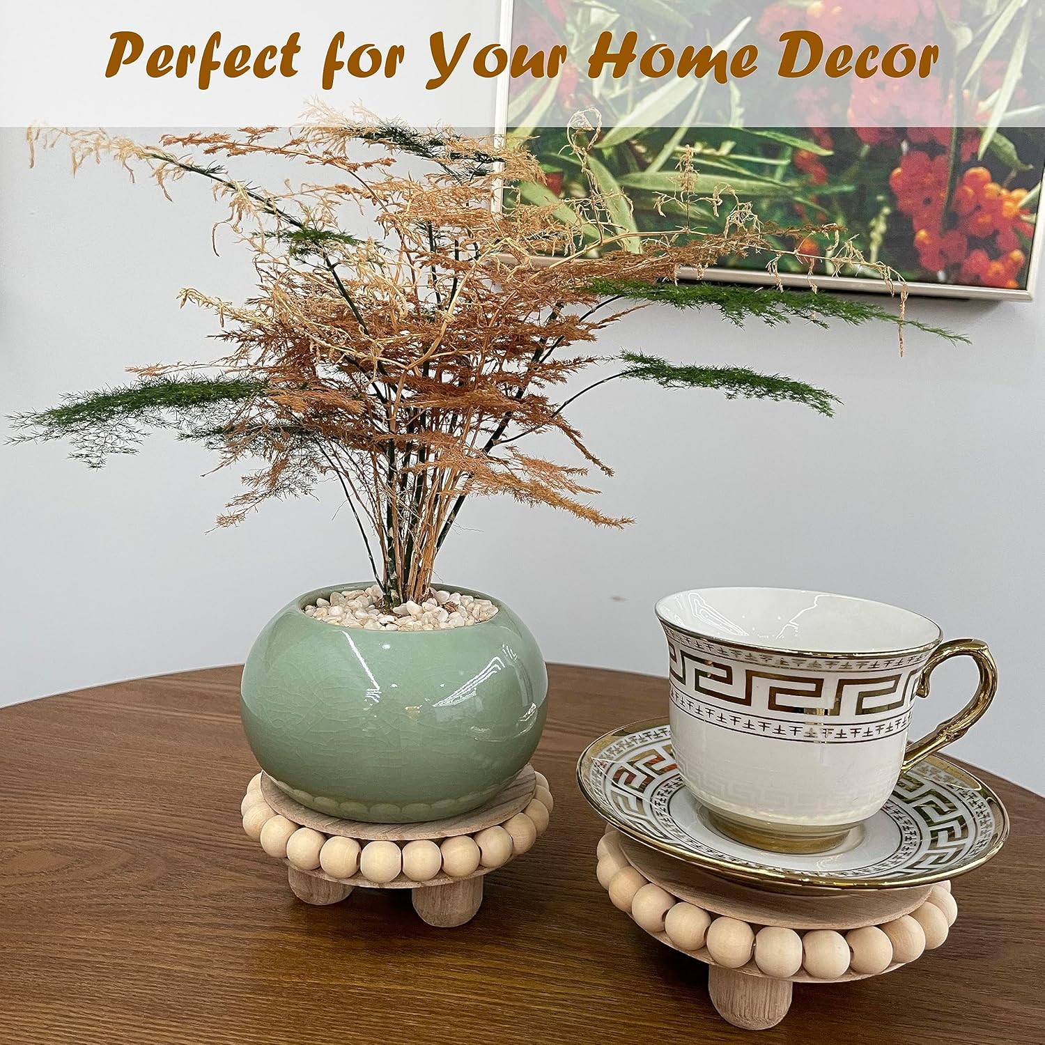 Small Wood Risers for Display / Mini Light Brown / 4 Inch / Set of 3