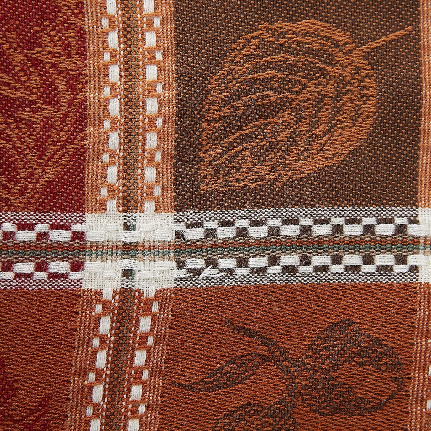 DII Traditional Harvest Wheat Jacquard Collection Thanksgiving Fall Table Décor Damask Cotton, Square Napkin Set