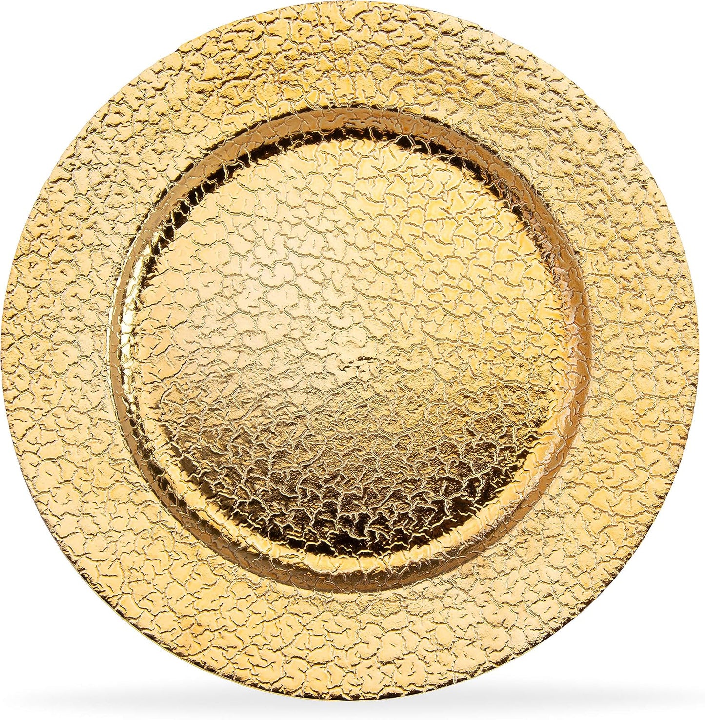 13 Inch Round Elegant Serve ware Charger Plates with Matching Napkin Rings, Wedding, Dinner party, Event - Choose from
