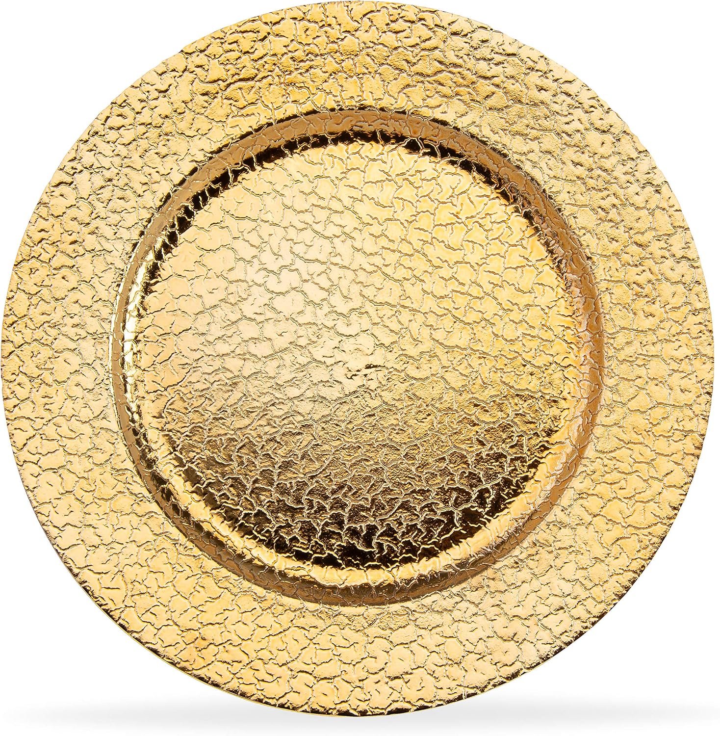 13 Inch Round Elegant Serve ware Charger Plates with Matching Napkin Rings, Wedding, Dinner party, Event - Choose from