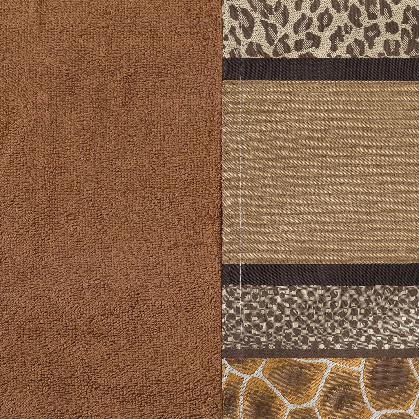 Zahari Home Safari Stripes Animal Bathroom Towel Set - 3 Piece Towel Set, Leopard and Cheetah Design with Zebra and