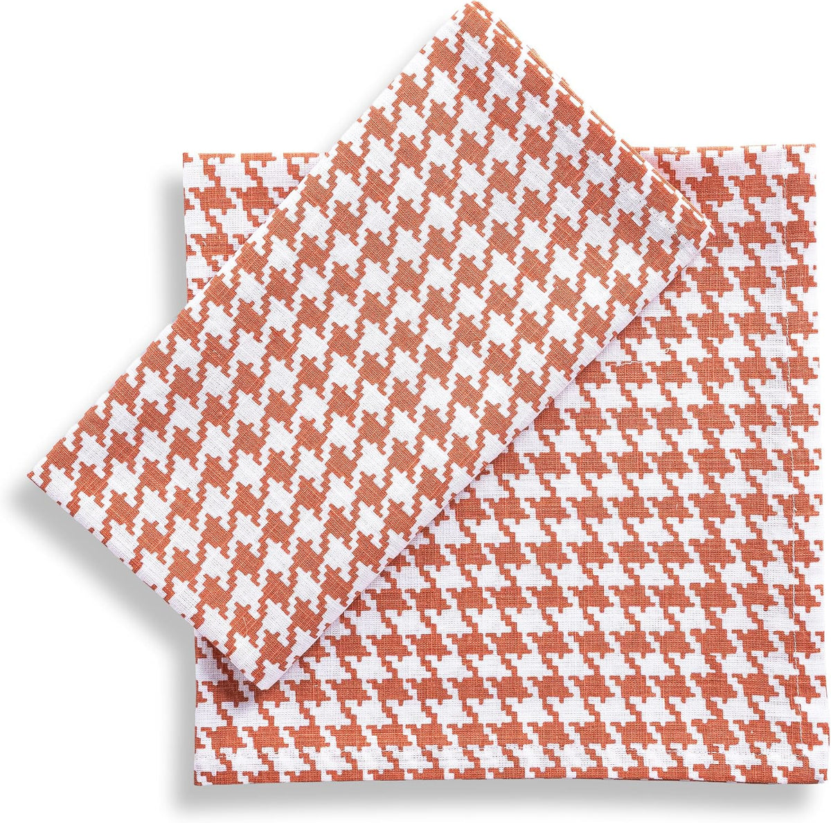 FINGERCRAFT Cloth Napkins Set of 12, 100% Cotton, 20x20 Inch, Terracotta | Mitered corner, washable, soft, absorbent