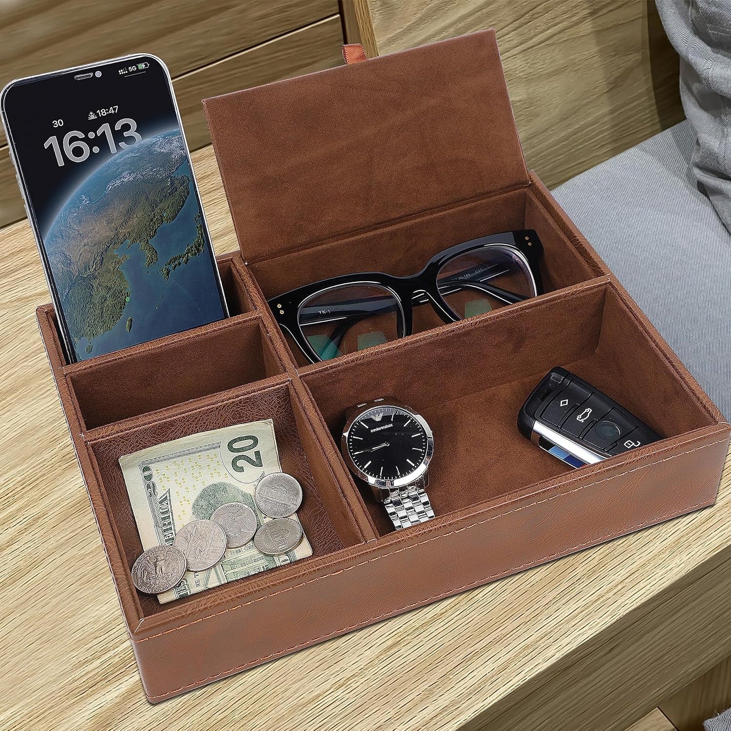 Men's Valet Tray / Brown