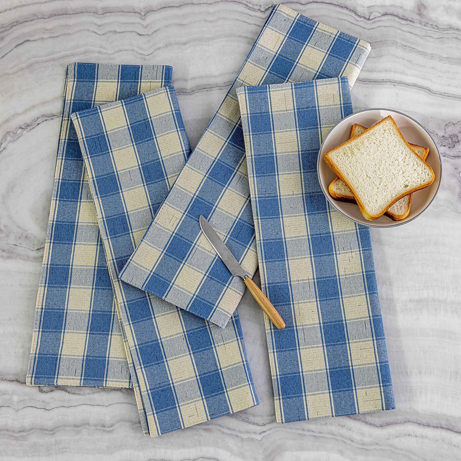 Home Brilliant Checkered Placemats Set of 6 Heat Resistant Dining Table Farmhouse Place Mats for Kitchen Table, 13 x 19