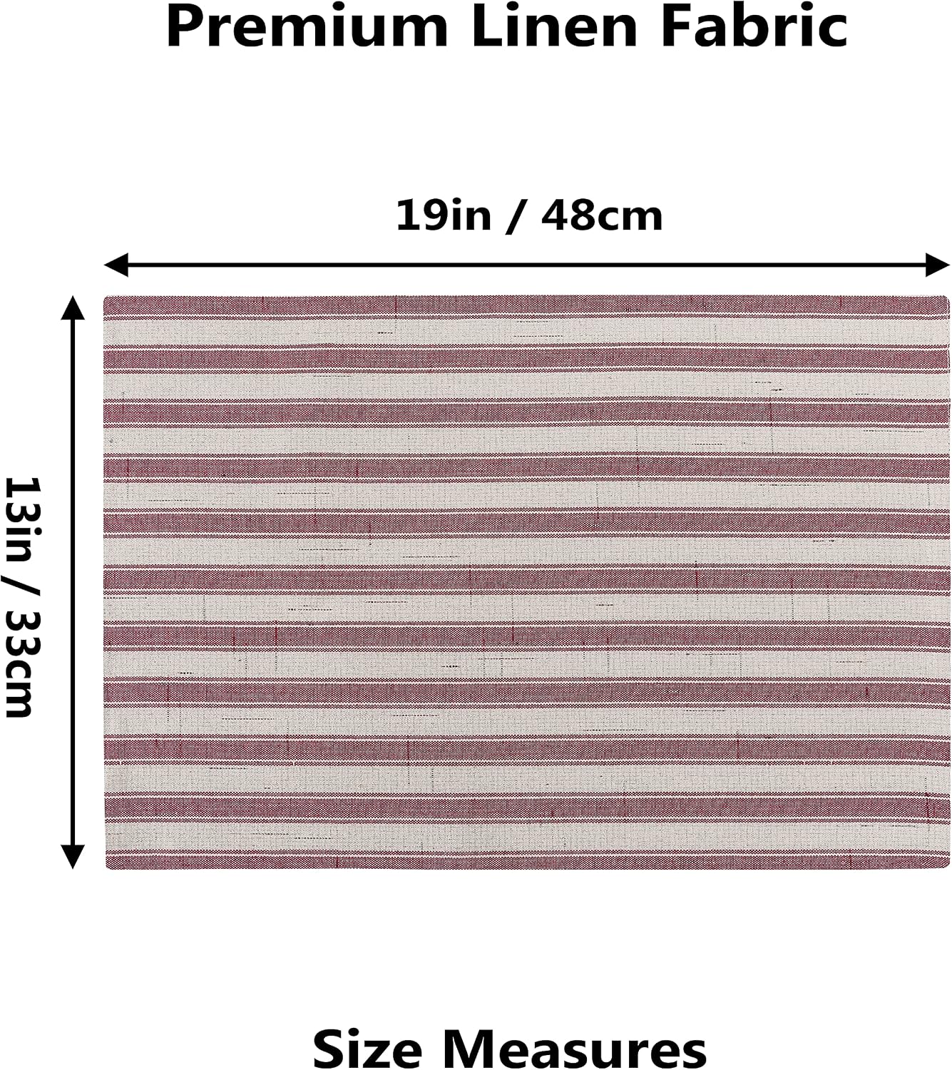 Home Brilliant Red Placemats Set of 6 Dinner Farmhouse Placemats Decoration Heat Resistant Dining Table Place Mats for