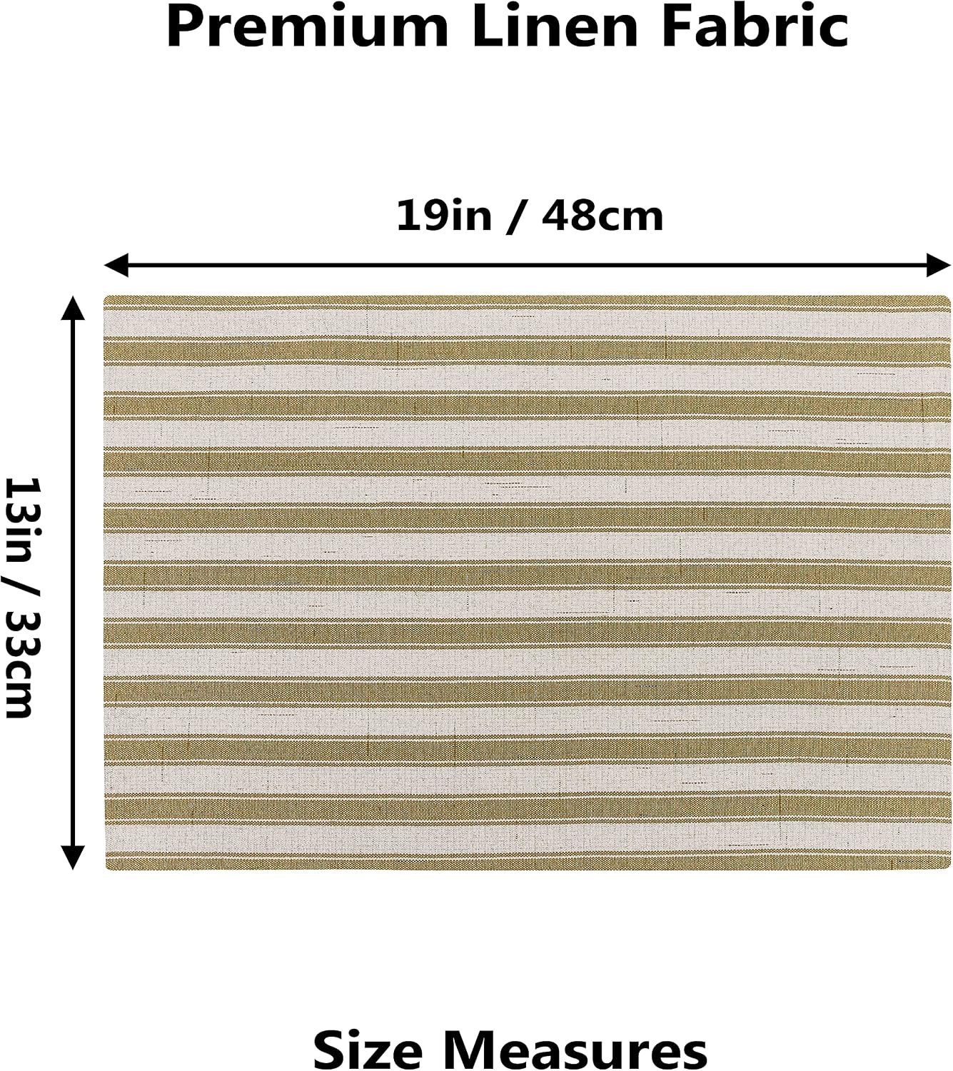 Home Brilliant Placemats Set of 6 Heat Resistant Green Dining Table Place Mats for Kitchen Farmhouse Table, 13 x 19