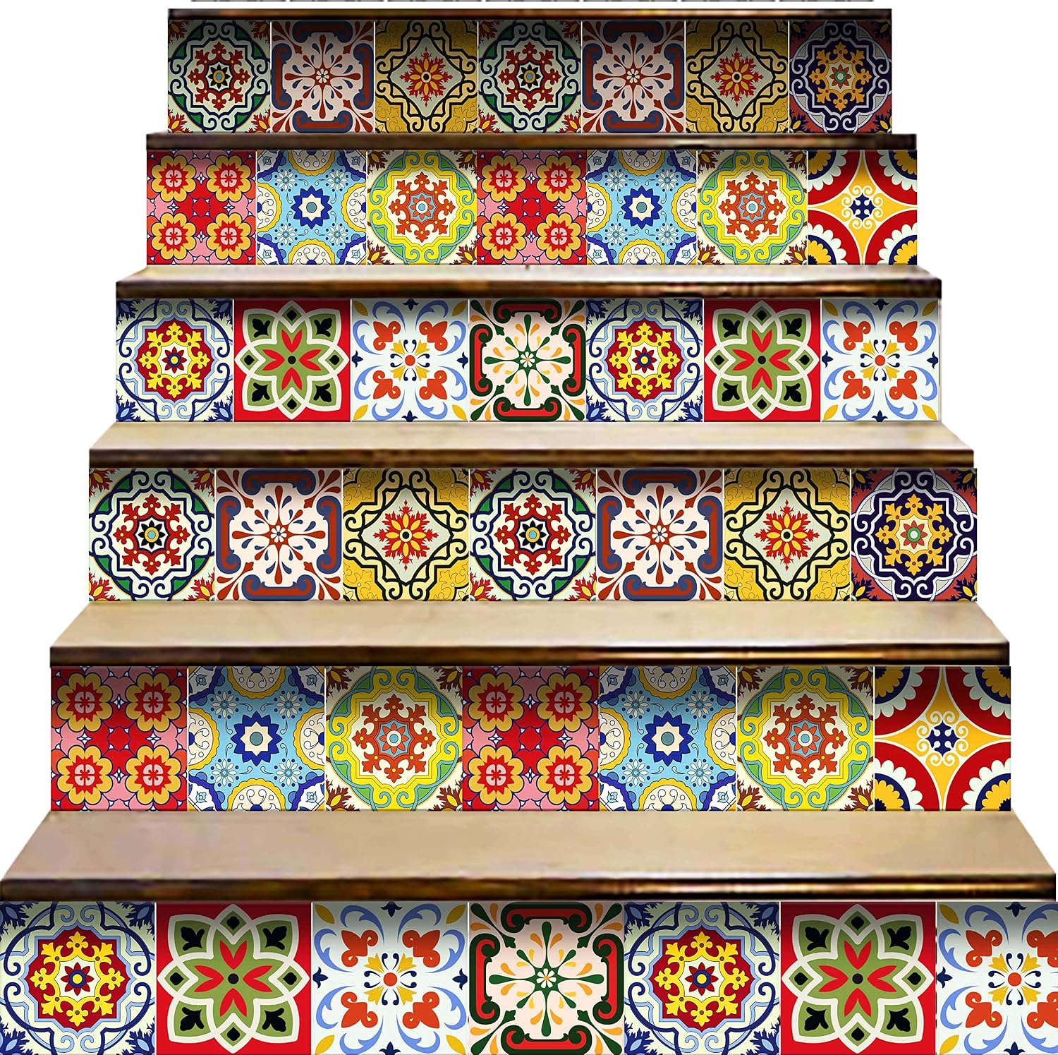 Tile Stickers 24 PC Set Authentic Traditional Talavera Tiles Stickersl Bathroom & Kitchen Tile
