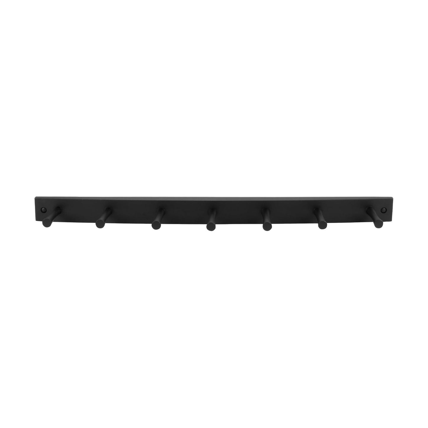 Spectrum Diversified Wood Hook Rack, 7 Peg, Black
