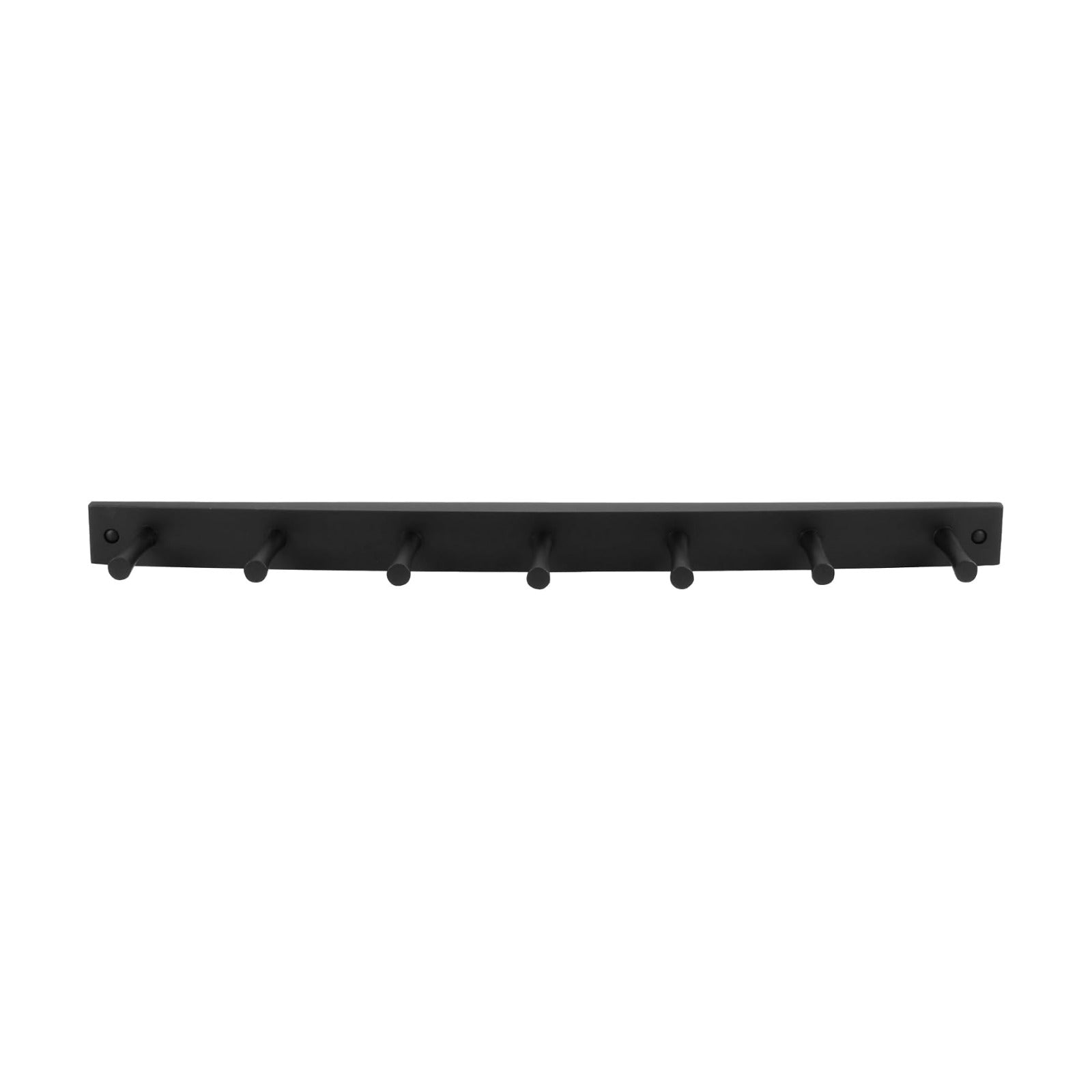 Spectrum Diversified Wood Hook Rack, 7 Peg, Black