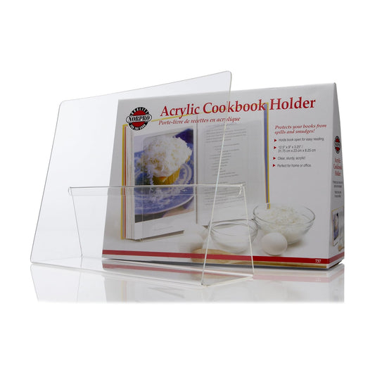 Norpro Acrylic CookBook / IPad / Tablet Holder, 9"D x 12.5"W x 3.25"H