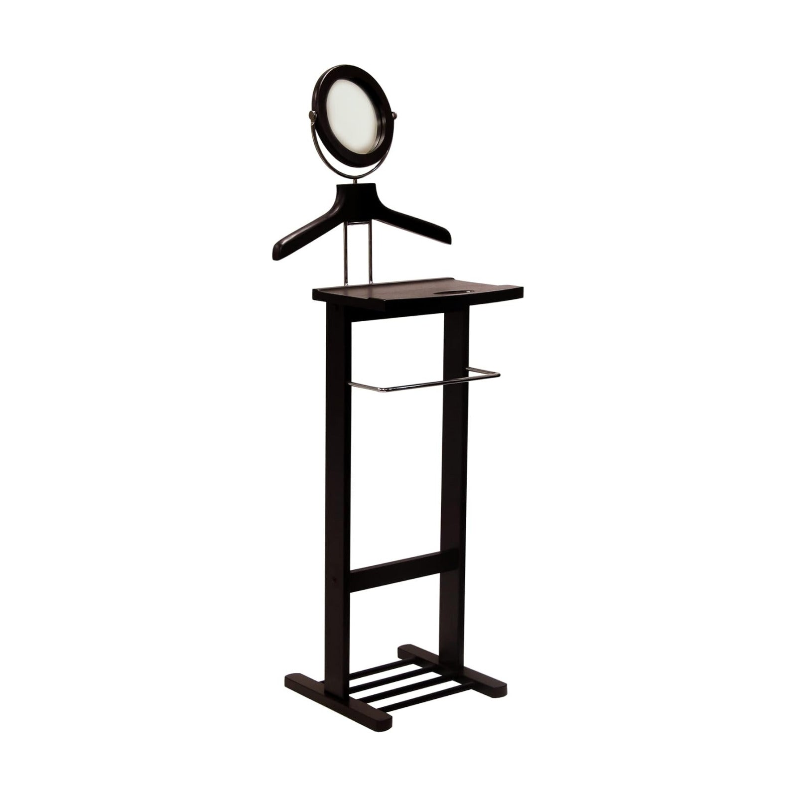 Winsome Trading, Inc. Carson Valet Stand, Brown | Classic Clothing Display Rack for Men & Women, Hanging Organizer for