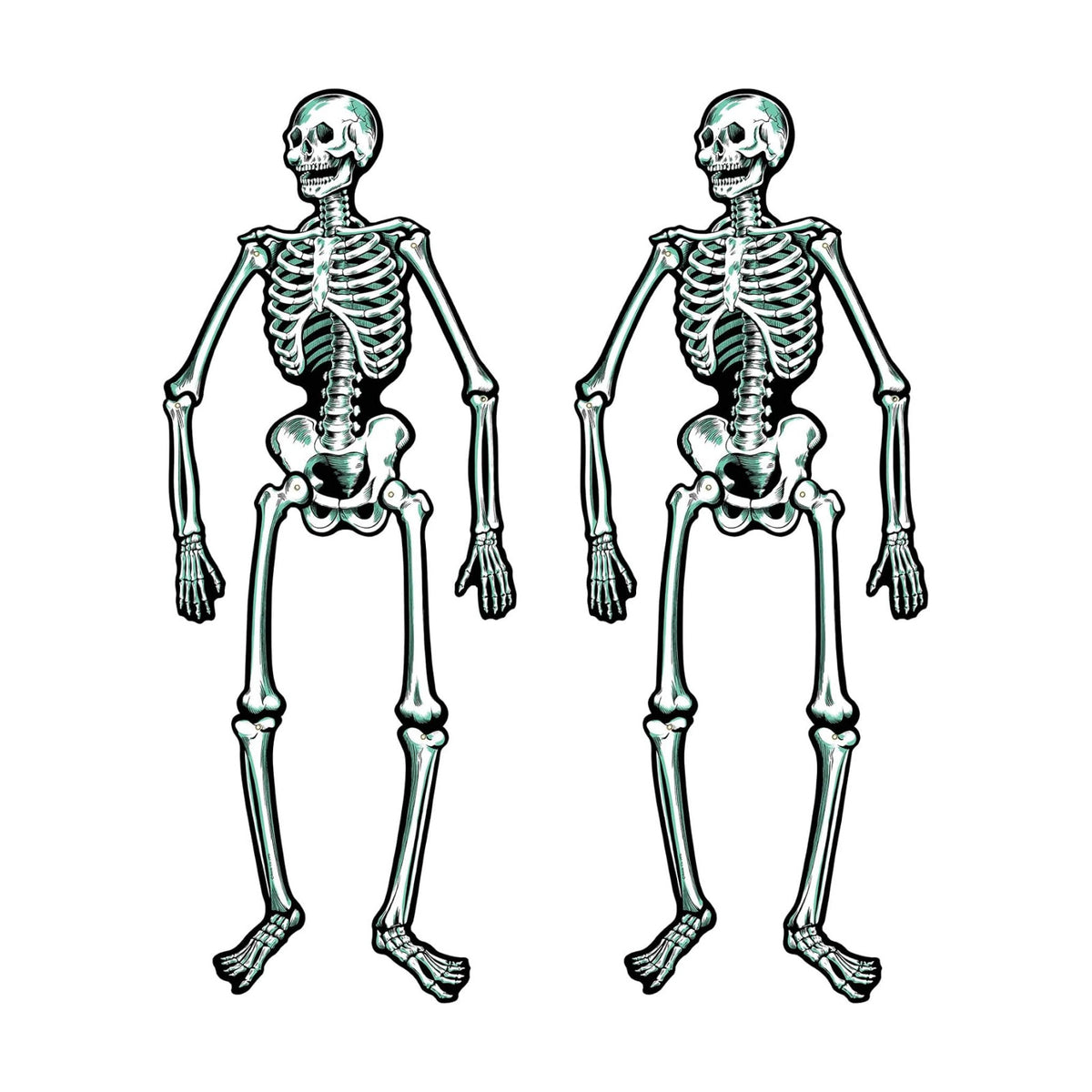 Beistle Jointed Skeletons, 22", White/Black