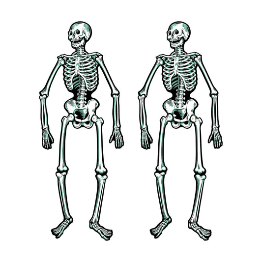 Beistle Jointed Skeletons, 22", White/Black