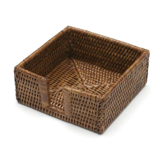 Rattan Napkin Holder in Dark Brown / Cocktail / Natural