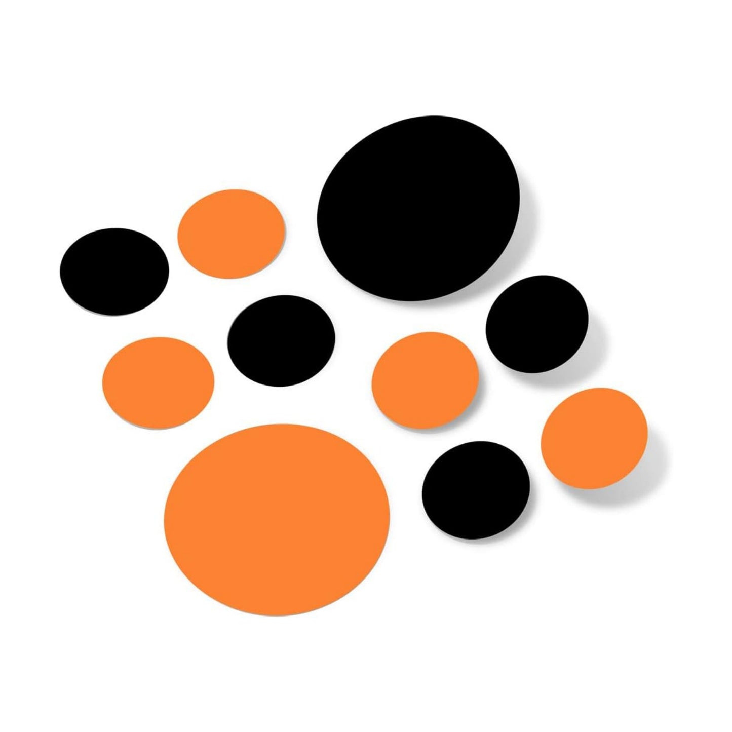 /Orange Vinyl Wall Stickers / 30 Decals / Black / 4 Inch