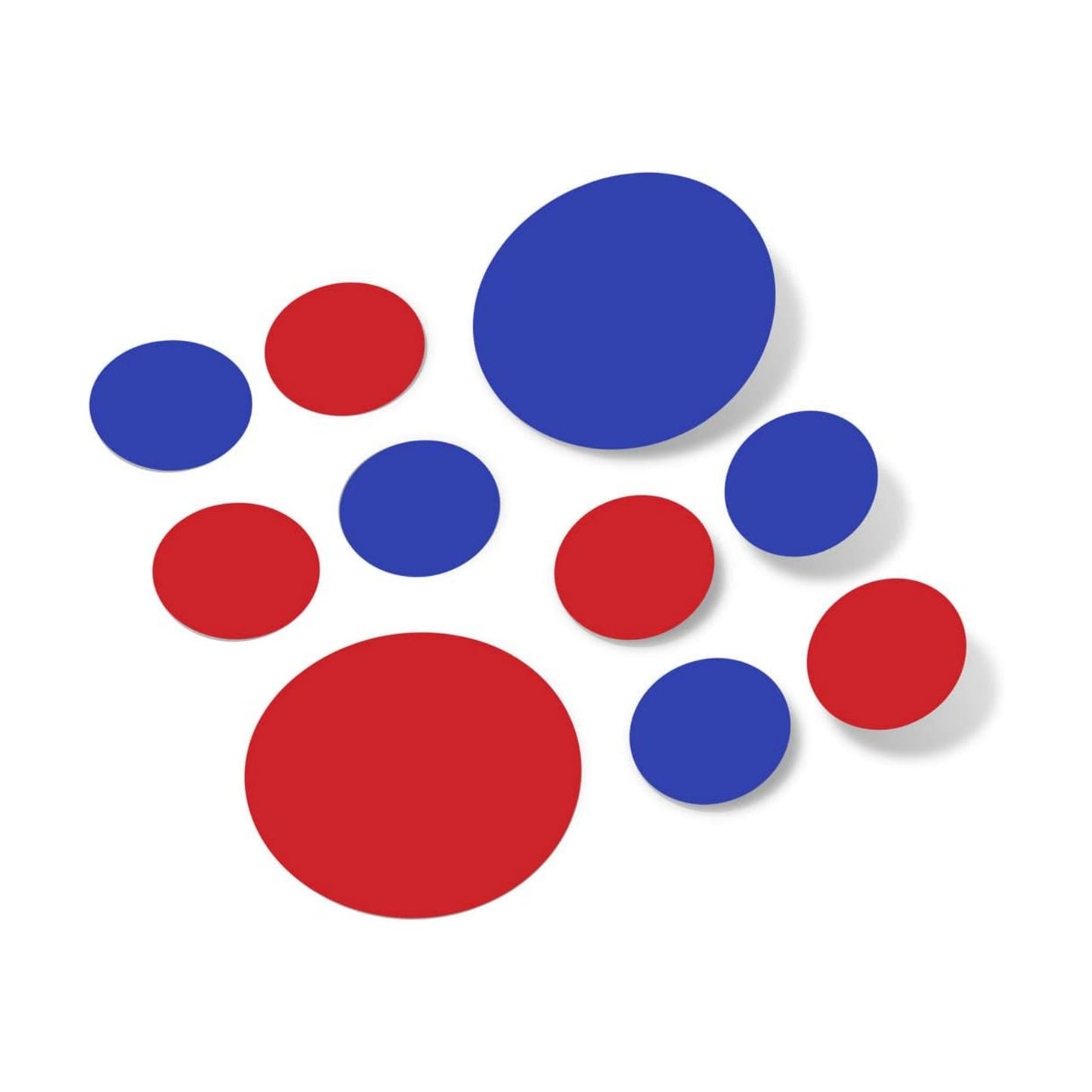 /Red Vinyl Wall Stickers / 30 Decals / Blue