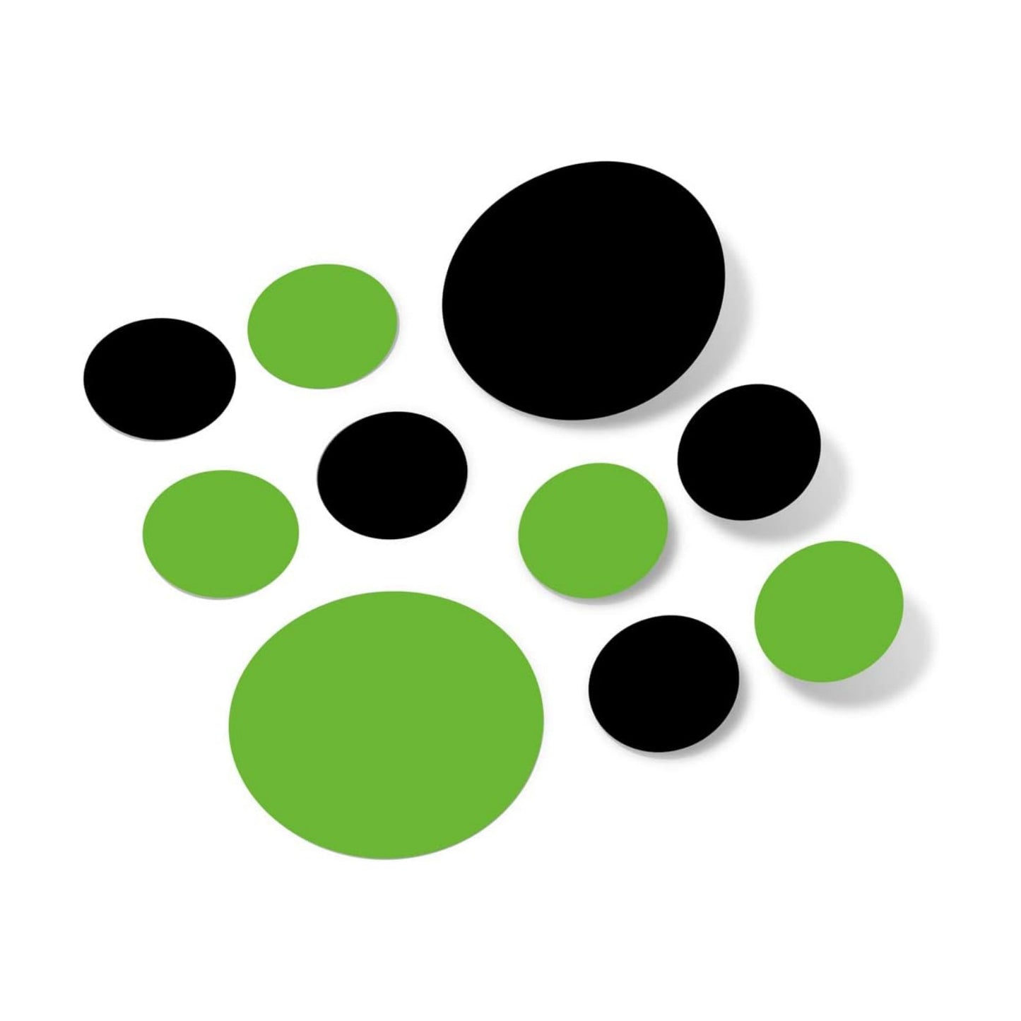 Lime /Black Vinyl Wall Stickers / 30 Decals / Green / 4 Inch