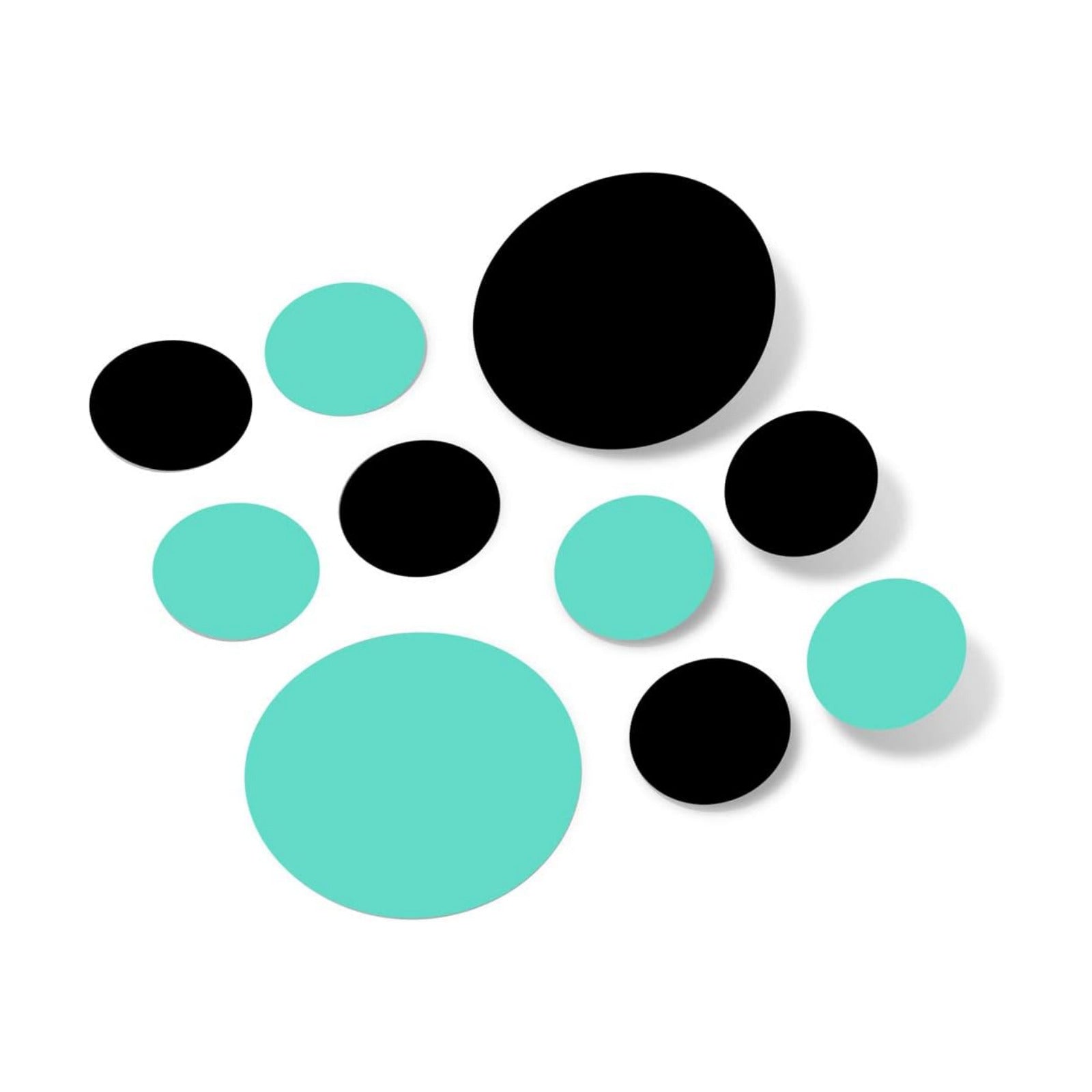 /Mint Green Vinyl Wall Stickers / 30 Decals / Black / 4 Inch