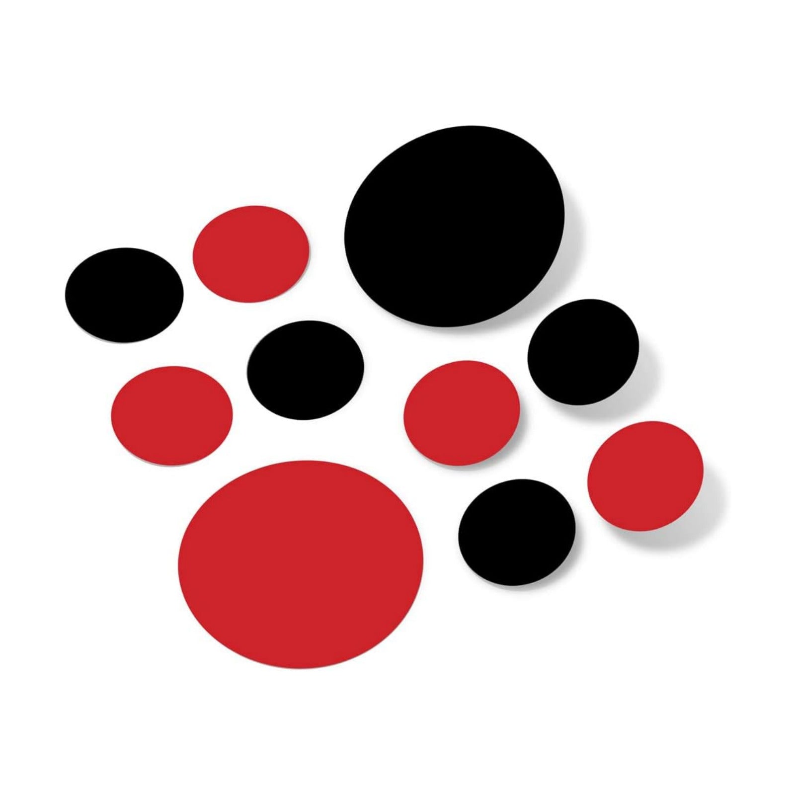 / Red Circles Polka Dots Vinyl Wall Graphic Decals Stickers by Decal / 30 Decals / Black / Set of 30