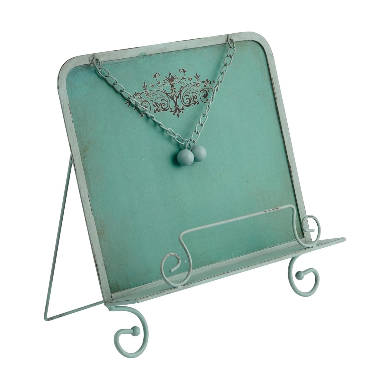 Creative Co-Op Metal Cookbook Holder, Blue