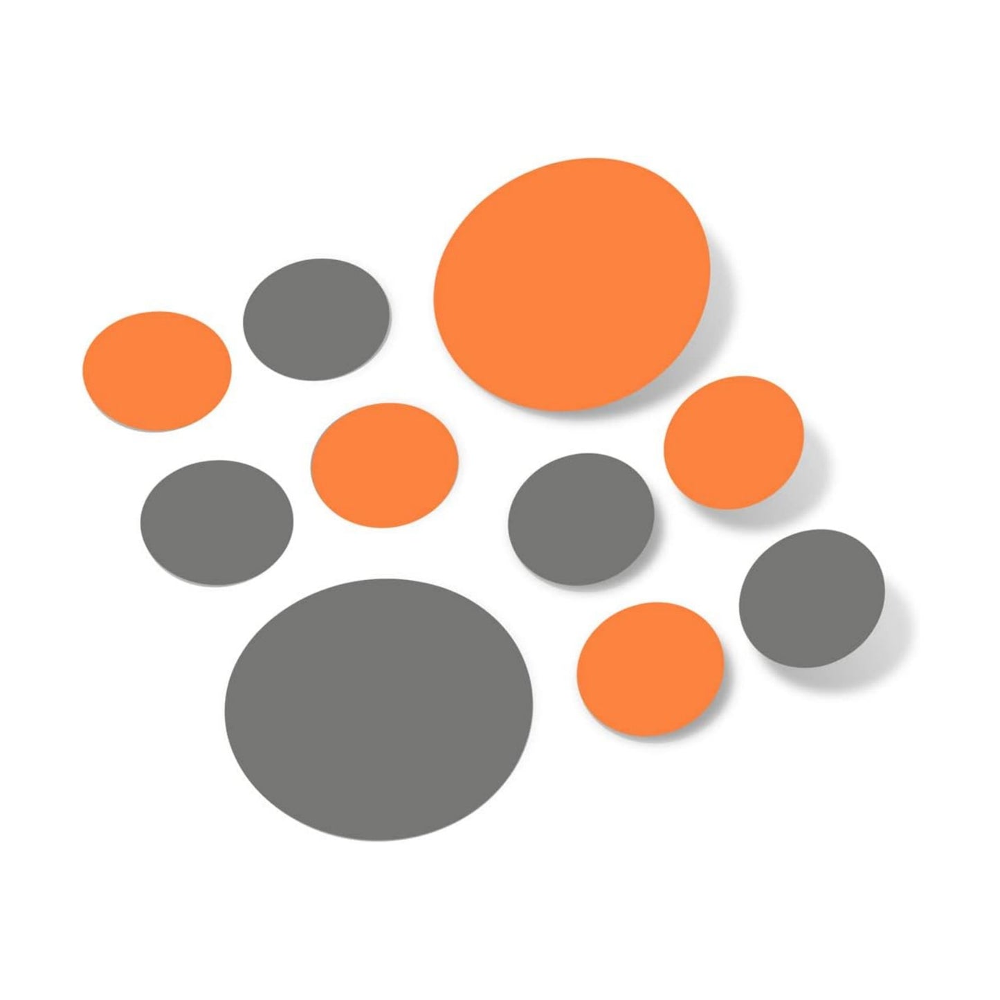 Polka Dots Stickers / 30 Decals / Orange