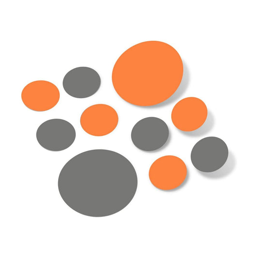 Polka Dots Stickers / 30 Decals / Orange