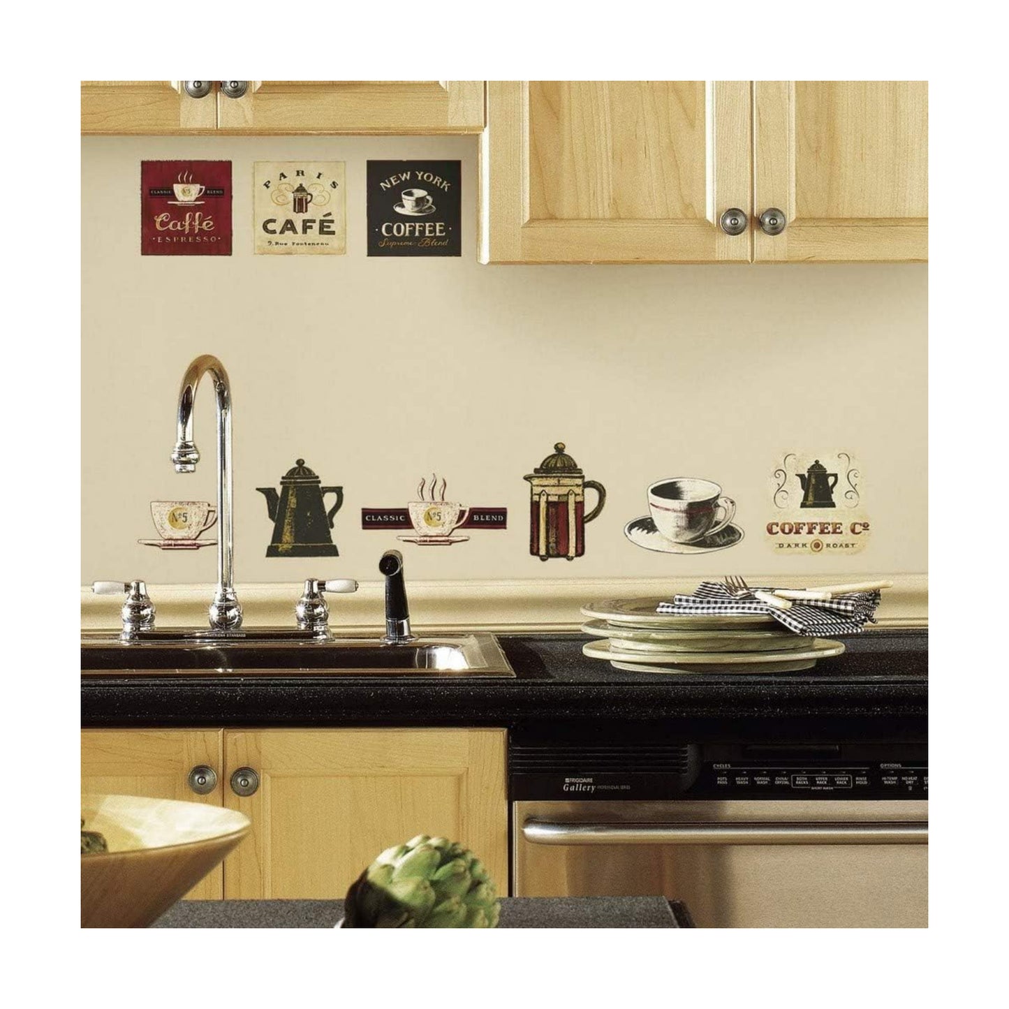 RMK1254SCS Coffee House Peel and Stick Wall Decals / 10 x 18