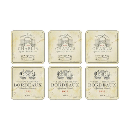 Pimpernel Vin de France Coasters / Set of 6