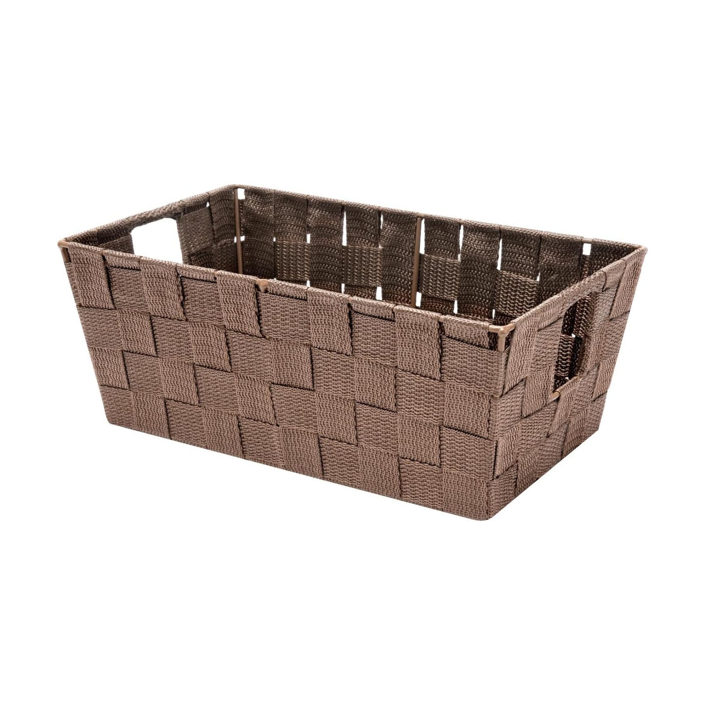 6581-2712- Woven Strap Small Storage Tote / 11.42 x 6.5 x 4.53 / Java