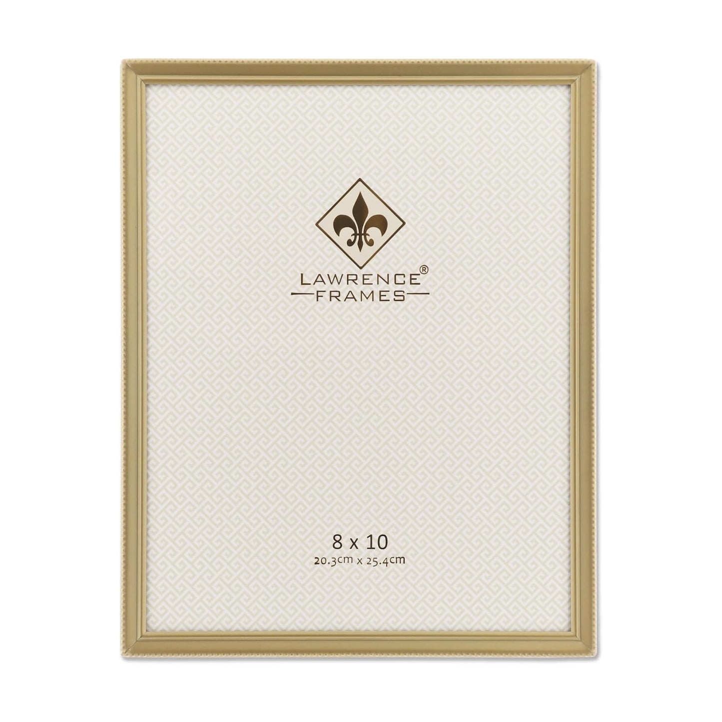 Lawrence Frames Bead Border Design, 8x10, Satin Gold