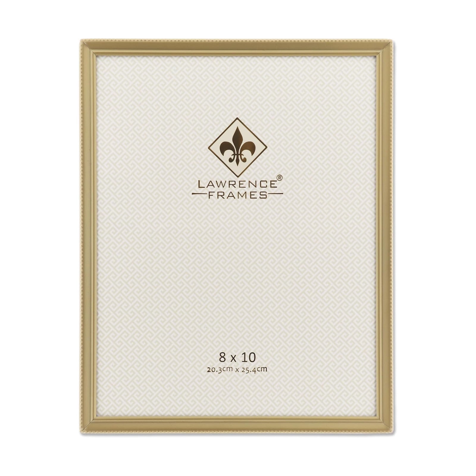 Lawrence Frames Bead Border Design, 8x10, Satin Gold