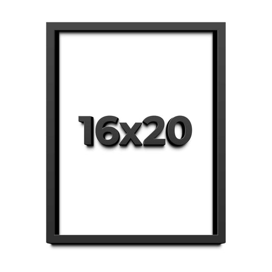 16x20 Shadow Box Black Solid Wood Frames Depth of 3/4" Includes UV Acrylic Plexiglass, Acid Free Backing and Hanging