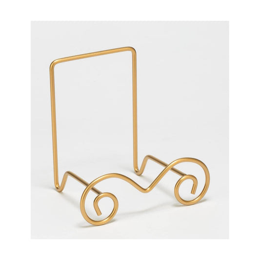 Stratford Metal Bowl Easel Bowl and Plate Stand / Gold / 7 Inch