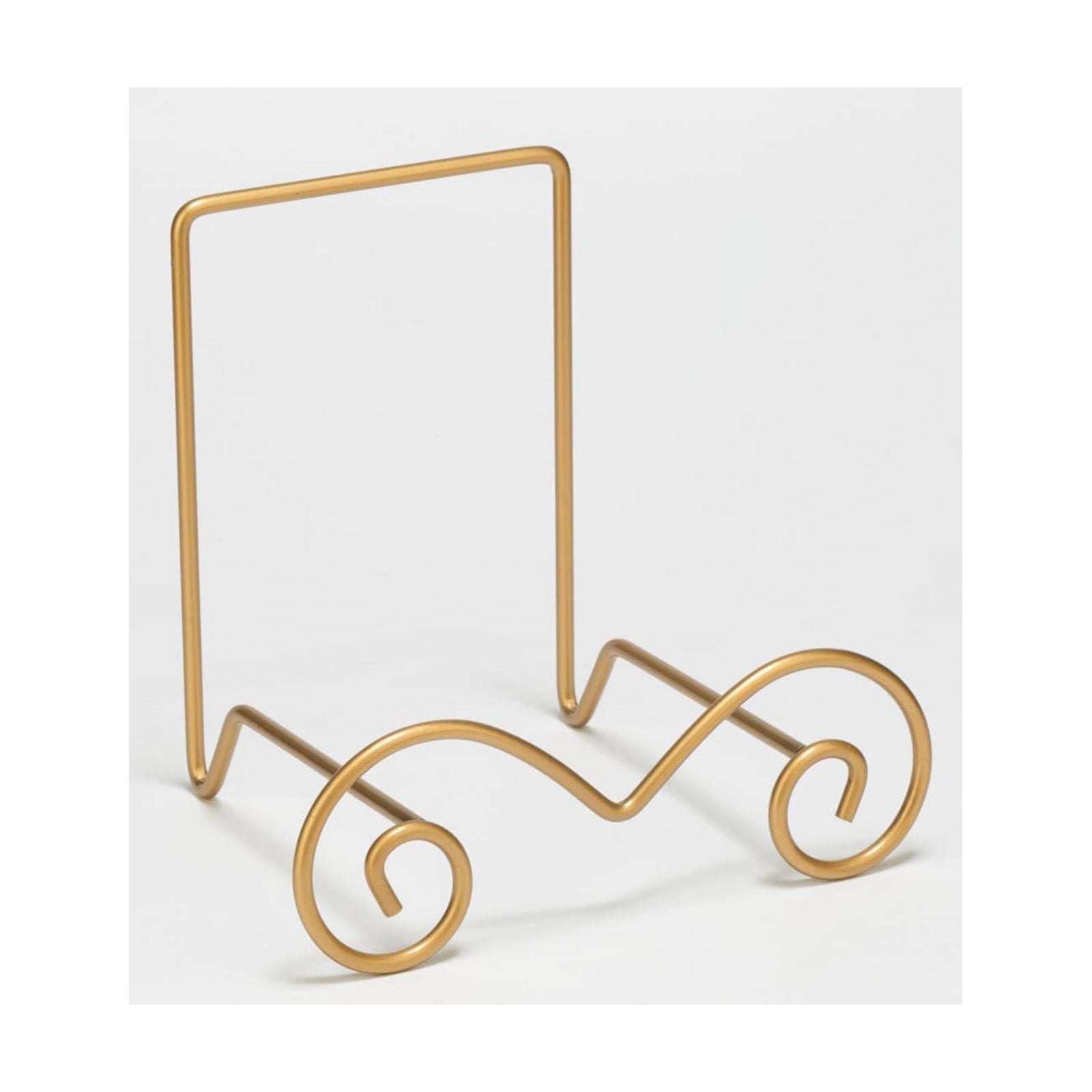 TRIPAR Stratford 9" Large Gold Metal Bowl Stand Display Rack Easel for Bowls, Platters, Cookbooks, Plates and Artwork