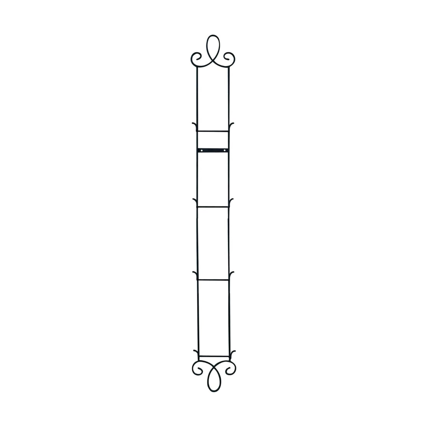 TRIPAR Augusta 4 Tier Vertical Black Plate Rack for Collectible Plates, Plaques, Dishes, & China